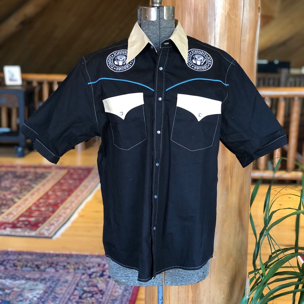 Ramones band button down